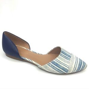 LAST CHANCE Tommy Hilfiger D’Orsay flats blue and white stripe